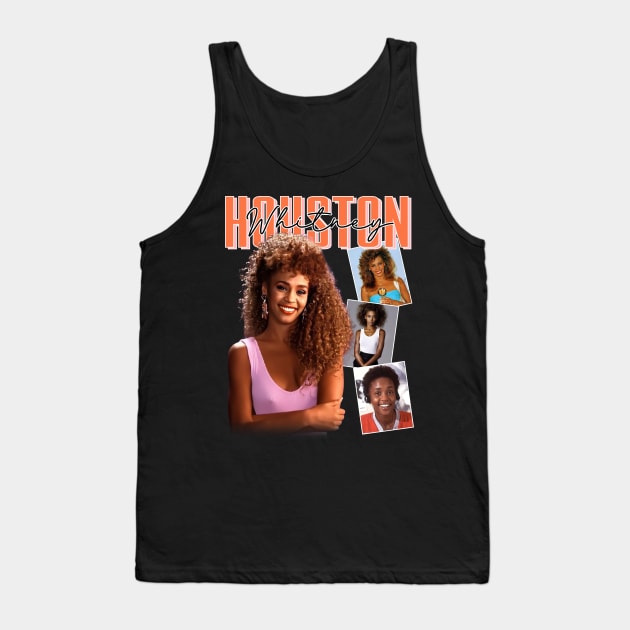 RETRO VINTAGE WHITNEY HOUSTON BOOTLEG STYLE Tank Top by Archer Expressionism Style